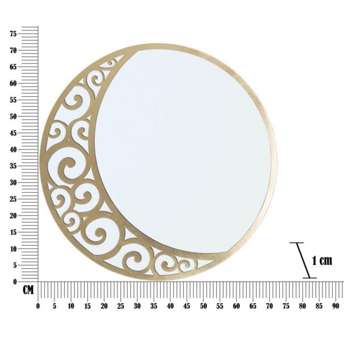 Paris Prix Miroir Mural Design  Luna  72cm Or