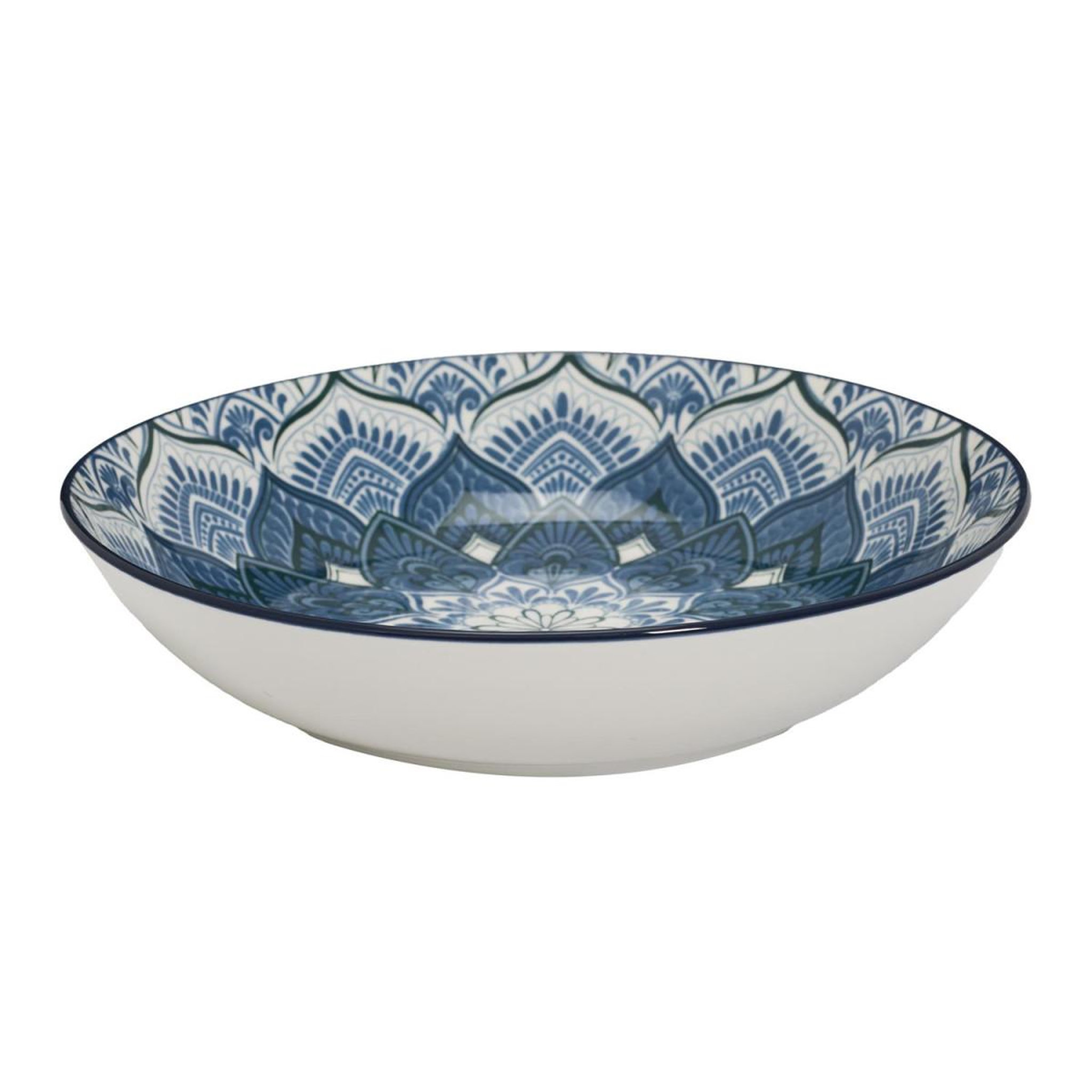 Voir la diapositive 3 : The Home Deco Factory Service de table 12 pièces  mandala  27cm bleu