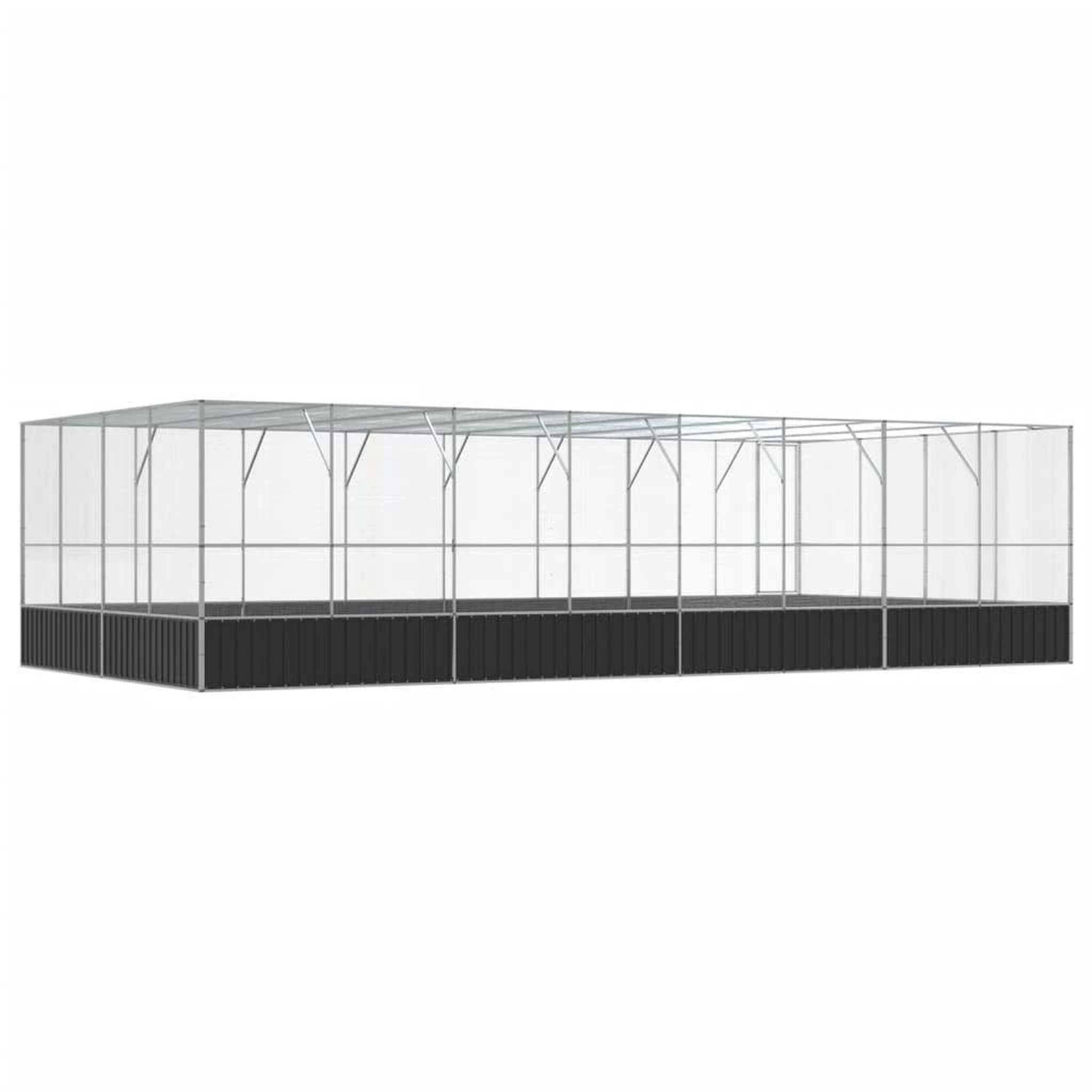 Voir la diapositive 5 : VIDAXL Voliere avec extension argente 832x414x212 cm acier