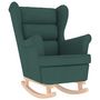Voir la diapositive 2 : VIDAXL Chaise a bascule vert fonce 74x90x102 cm tissu
