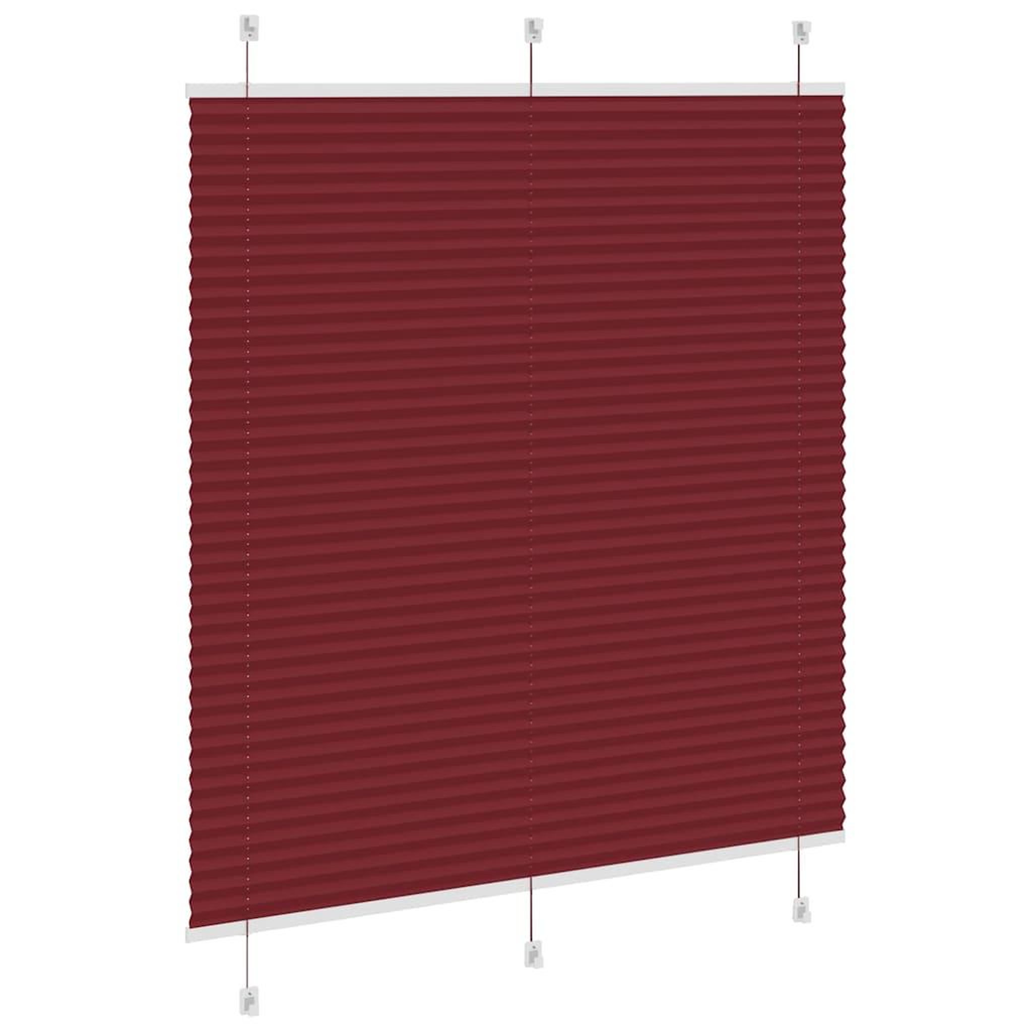 Voir la diapositive 4 : VIDAXL Store plisse rouge bordeaux 120x100 cm largeur du tissu 119,4cm