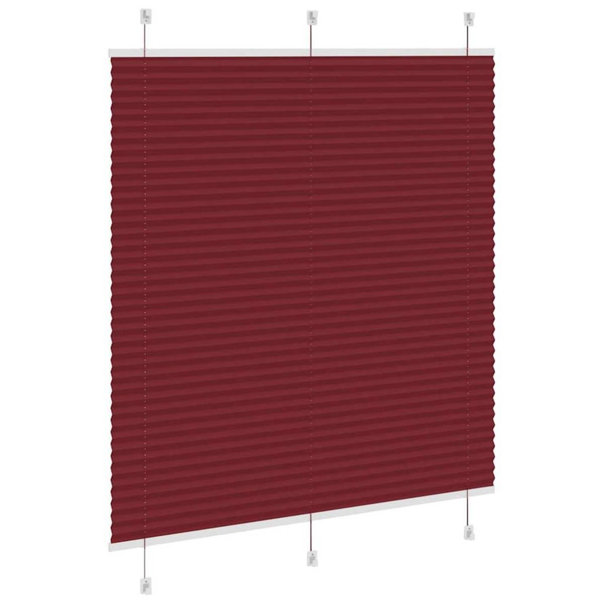 VIDAXL Store plisse rouge bordeaux 120x100 cm largeur du tissu 119,4cm