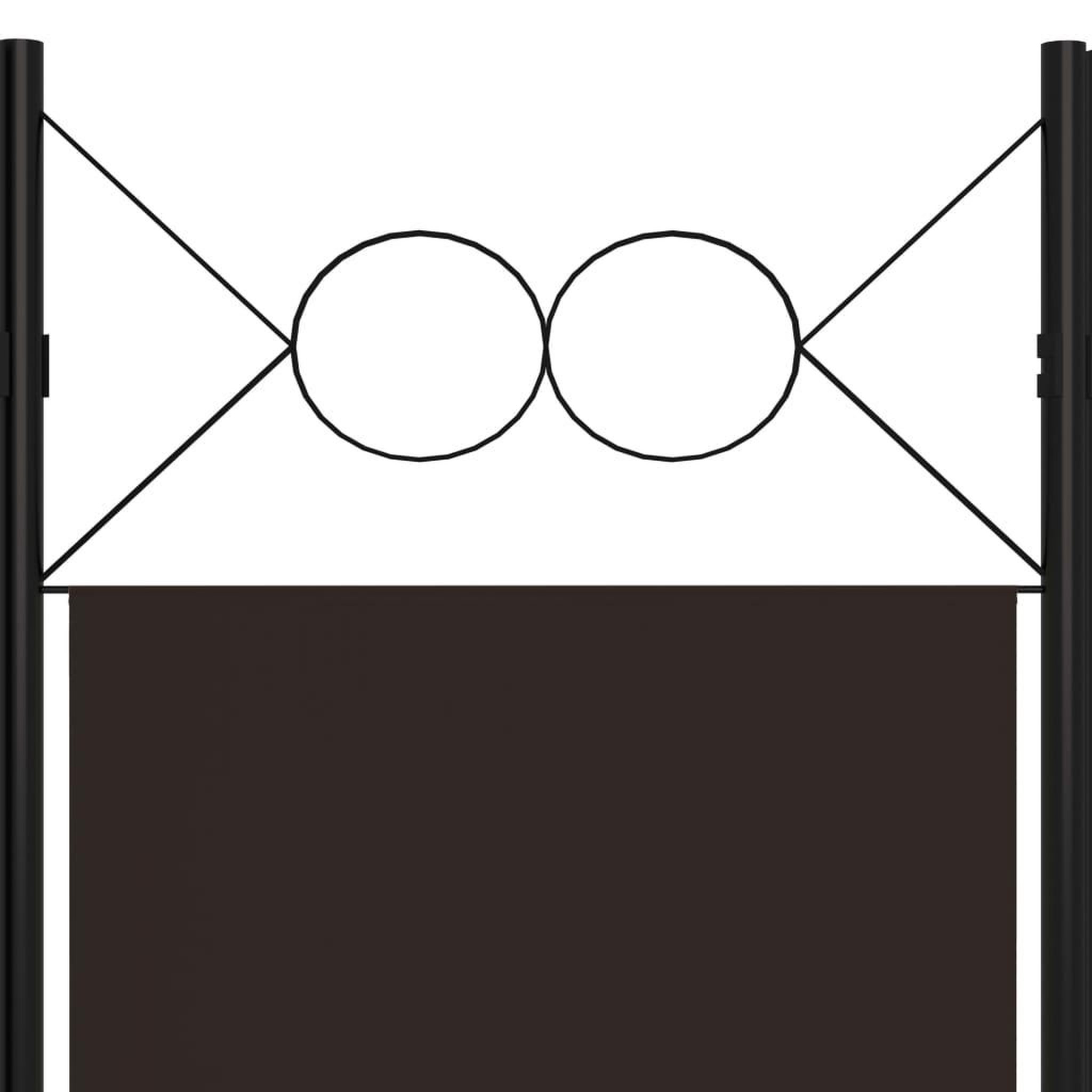 Voir la diapositive 5 : VIDAXL Cloison de separation 4 panneaux Marron 160 x 180 cm