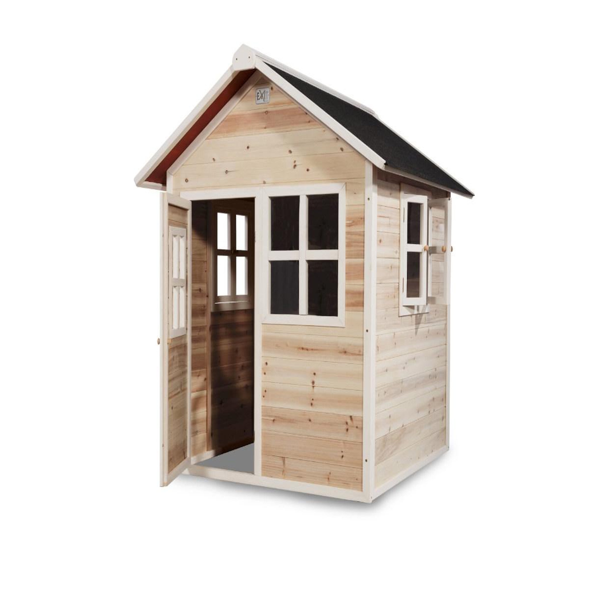 Voir la diapositive 2 : EXIT TOYS Maisonnette en bois pour enfants loft 100 naturel - exit toys