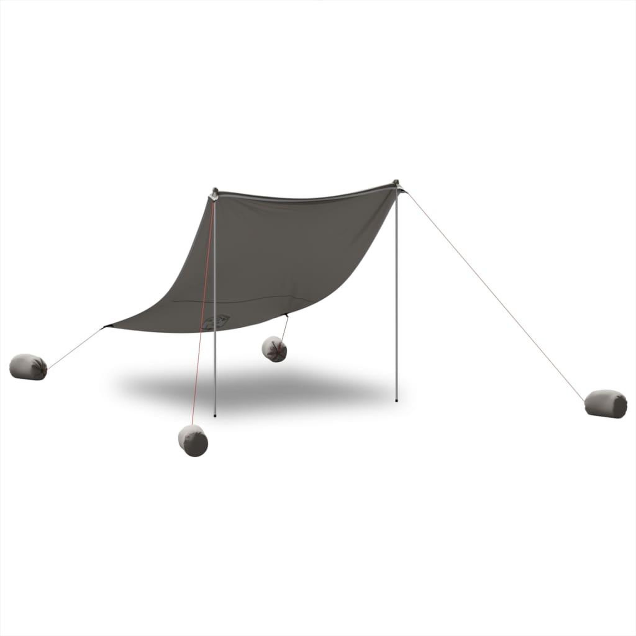 Voir la diapositive 3 : VIDAXL Auvent de plage avec ancres de sable gris 214x236 cm