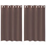 Voir la diapositive 2 : VIDAXL Rideaux en voile avec œillets 2 pcs marron 140x175 cm