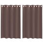 Voir la diapositive 2 : VIDAXL Rideaux en voile avec œillets 2 pcs marron 140x175 cm