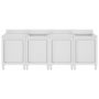 Voir la diapositive 3 : VIDAXL Evier de cuisine commercial 240x60x96 cm Acier inoxydable