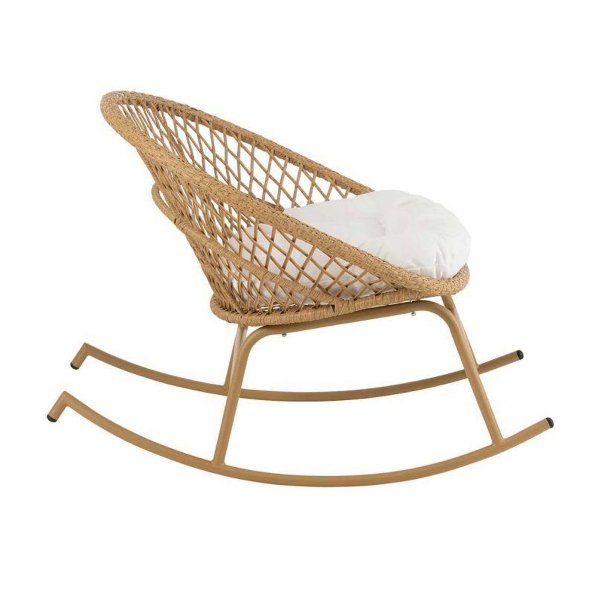 Paris Prix Fauteuil à Bascule Design  Zayo  107cm Beige