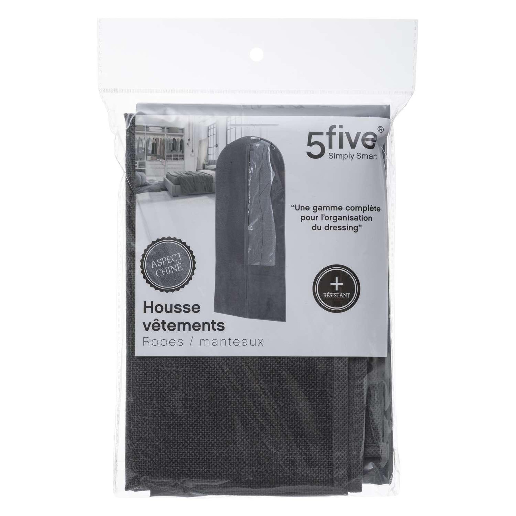 Voir la diapositive 4 : FIVE Housse de vêtement avec ouverture zippée Taille M - 60 x 135 cm
