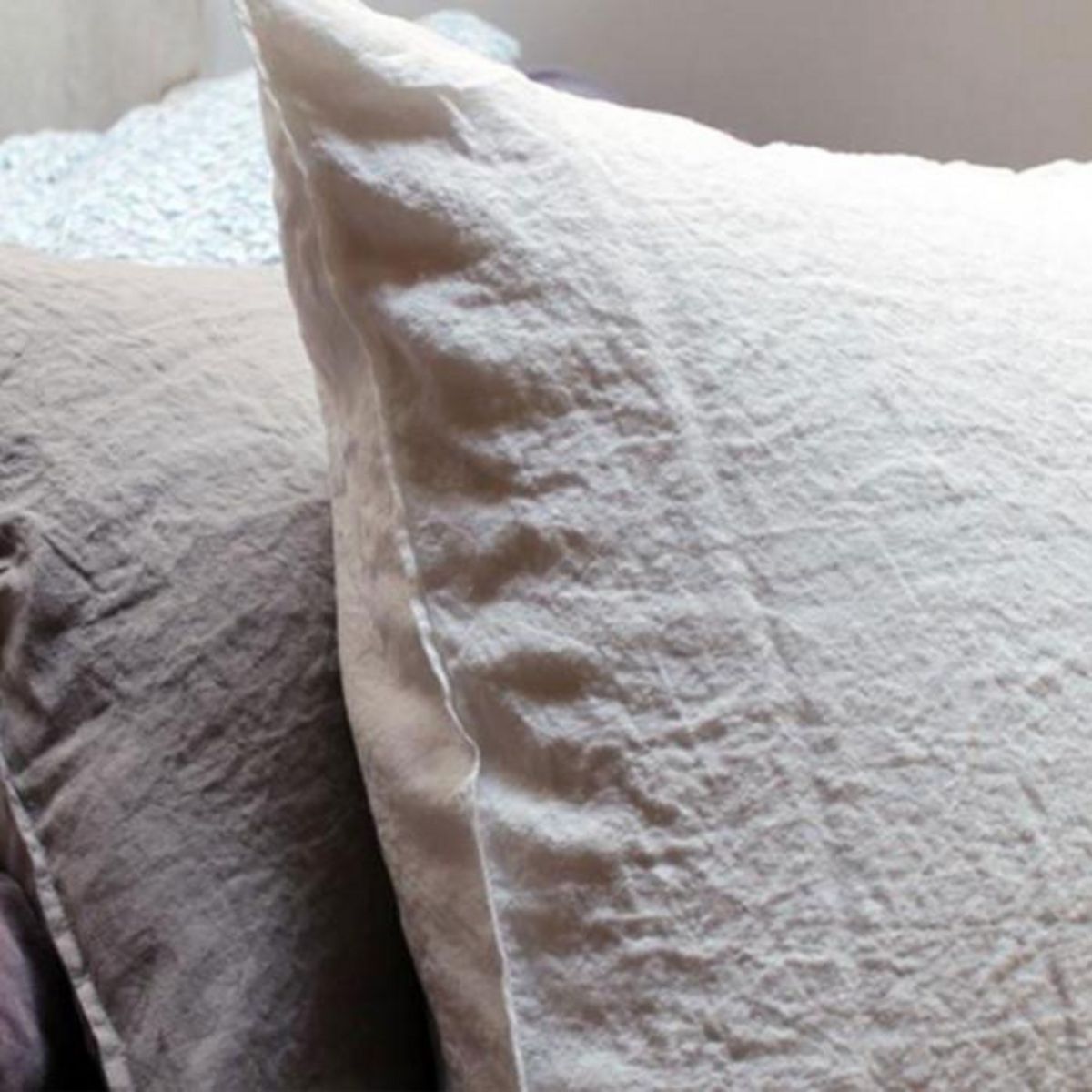 ATMOSPHERA Parure de Lit 3 Pièces  Coton Lavé  260x240cm Blanc