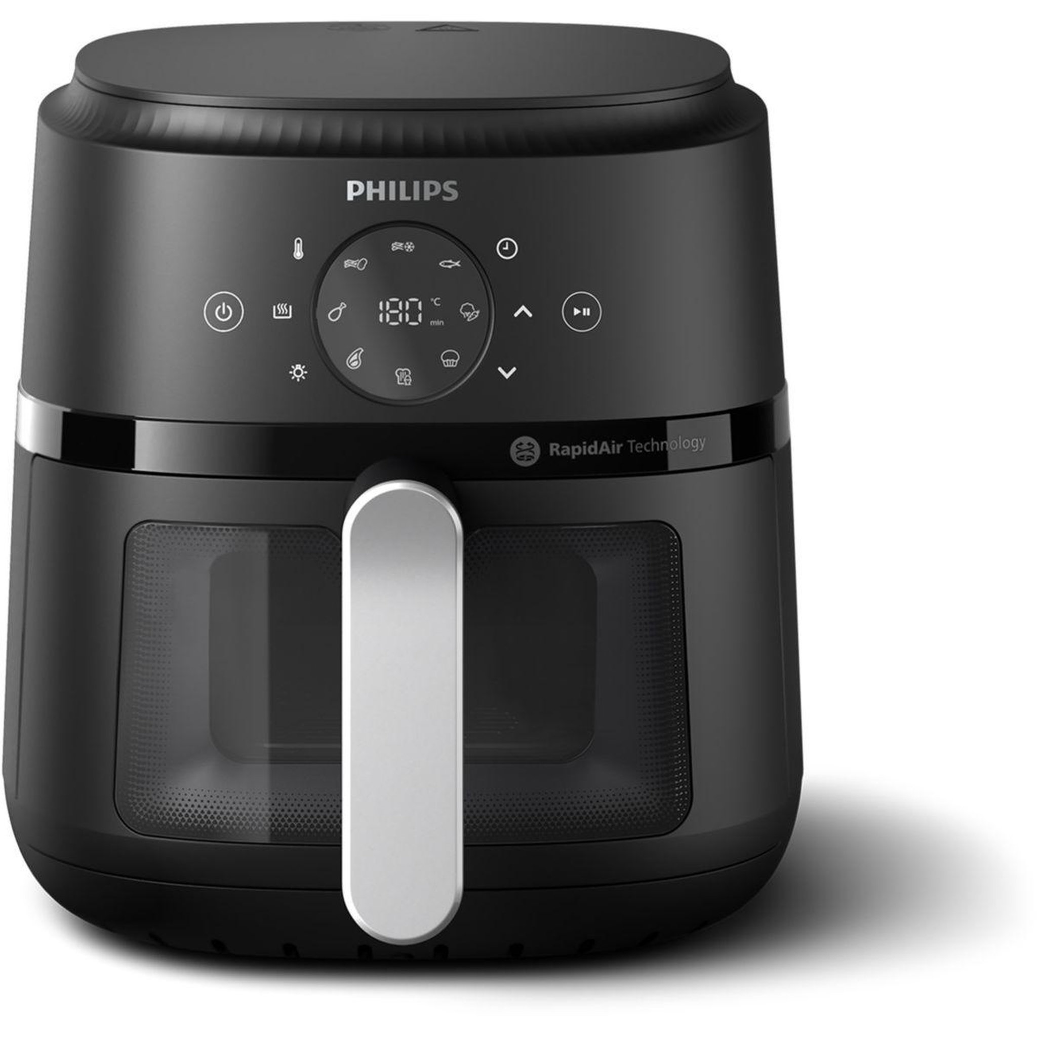 Voir la diapositive 2 : Philips Airfryer NA221/00 Friteuse sans huile avec fenêtre de cuisson Noir/Argent, Série 2000 4.2L