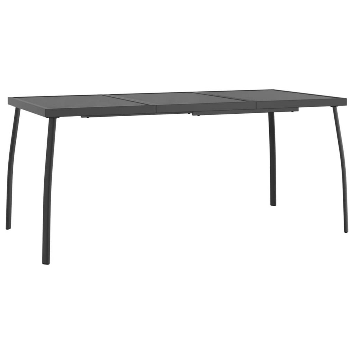 VIDAXL Table de jardin anthracite 165x80x72 cm Treillis d'acier
