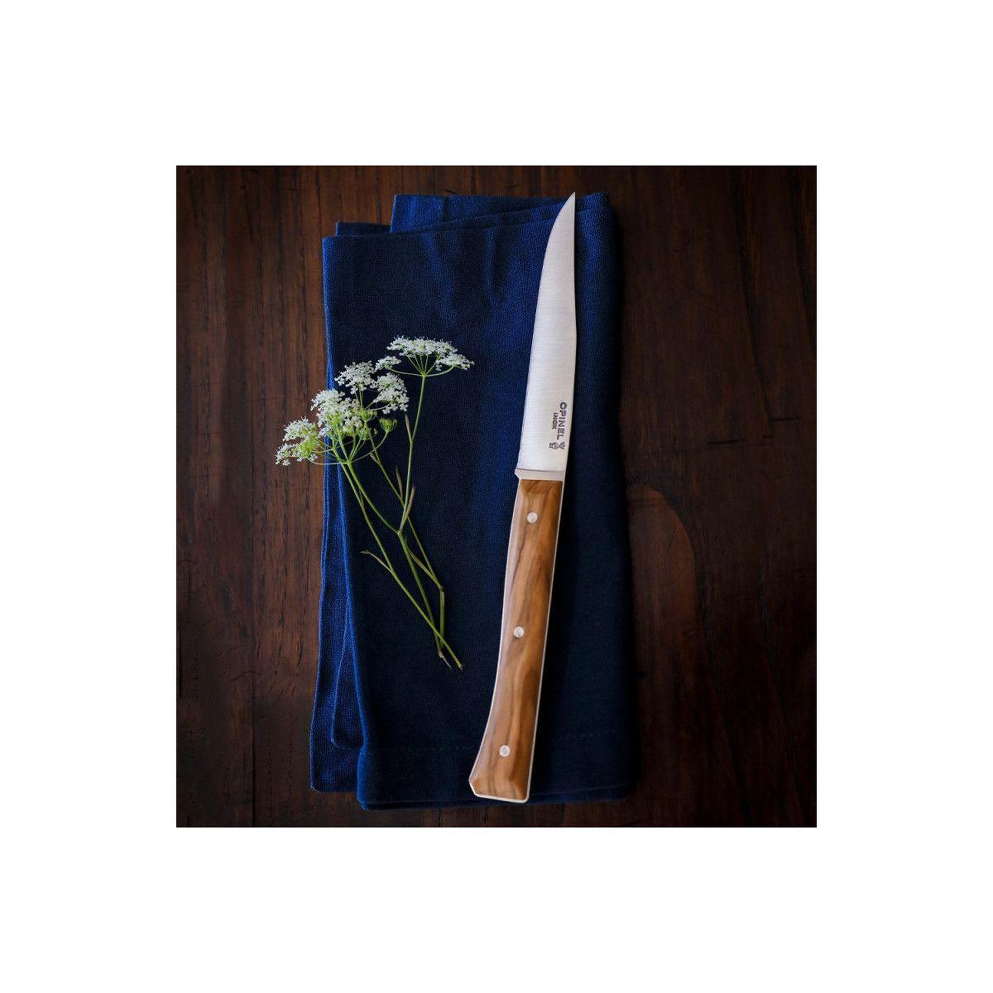 Voir la diapositive 3 : Opinel Couteau Coffret facette 4 Olivier