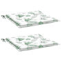 Voir la diapositive 3 : VIDAXL Coussins de chaise lot de 2 motif de feuilles 50x50x3 cm tissu