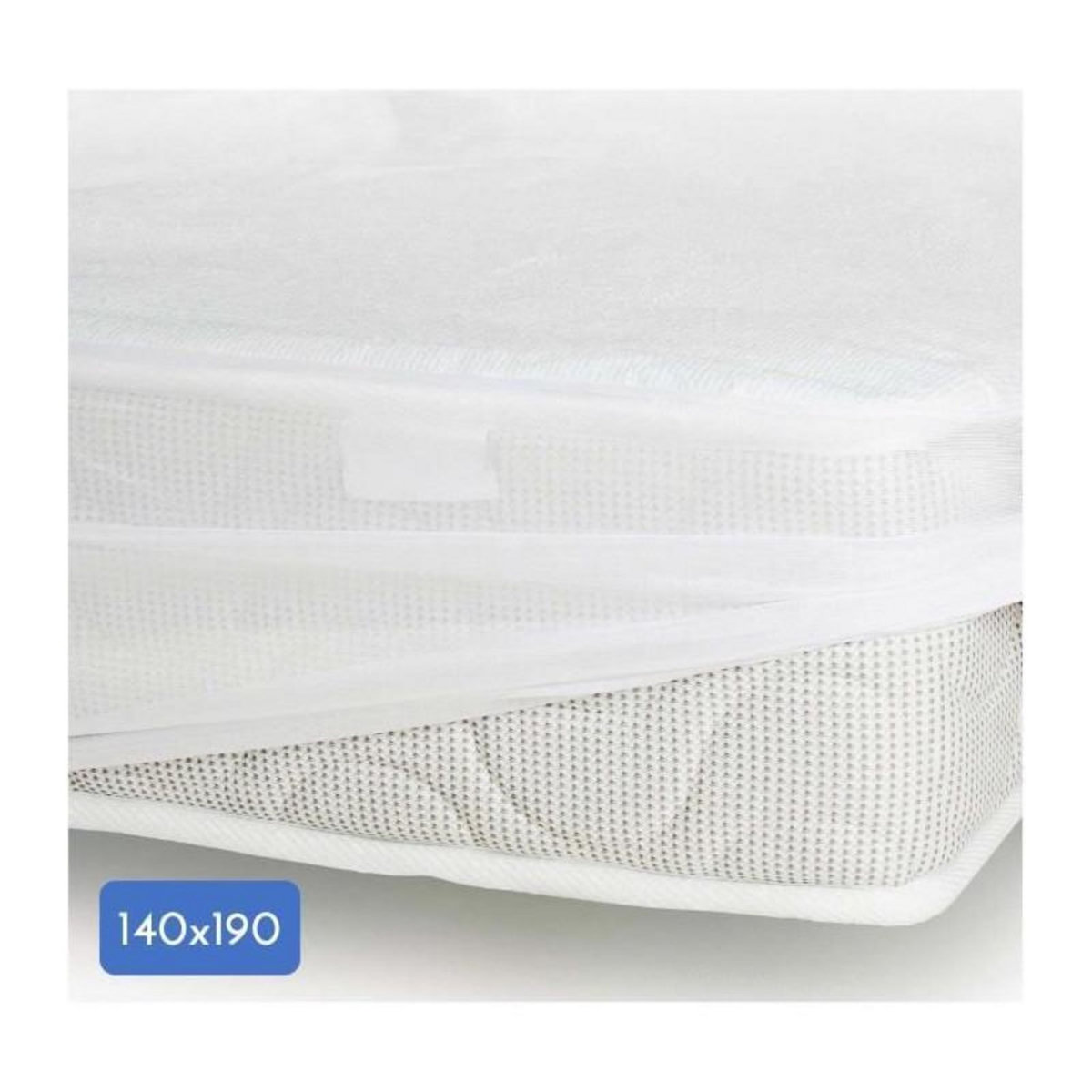 LOVELY HOME Protege-matelas - 140 x 190 cm x 25 cm - 100% Coton - 170 G/M2 - LOVELY HOME