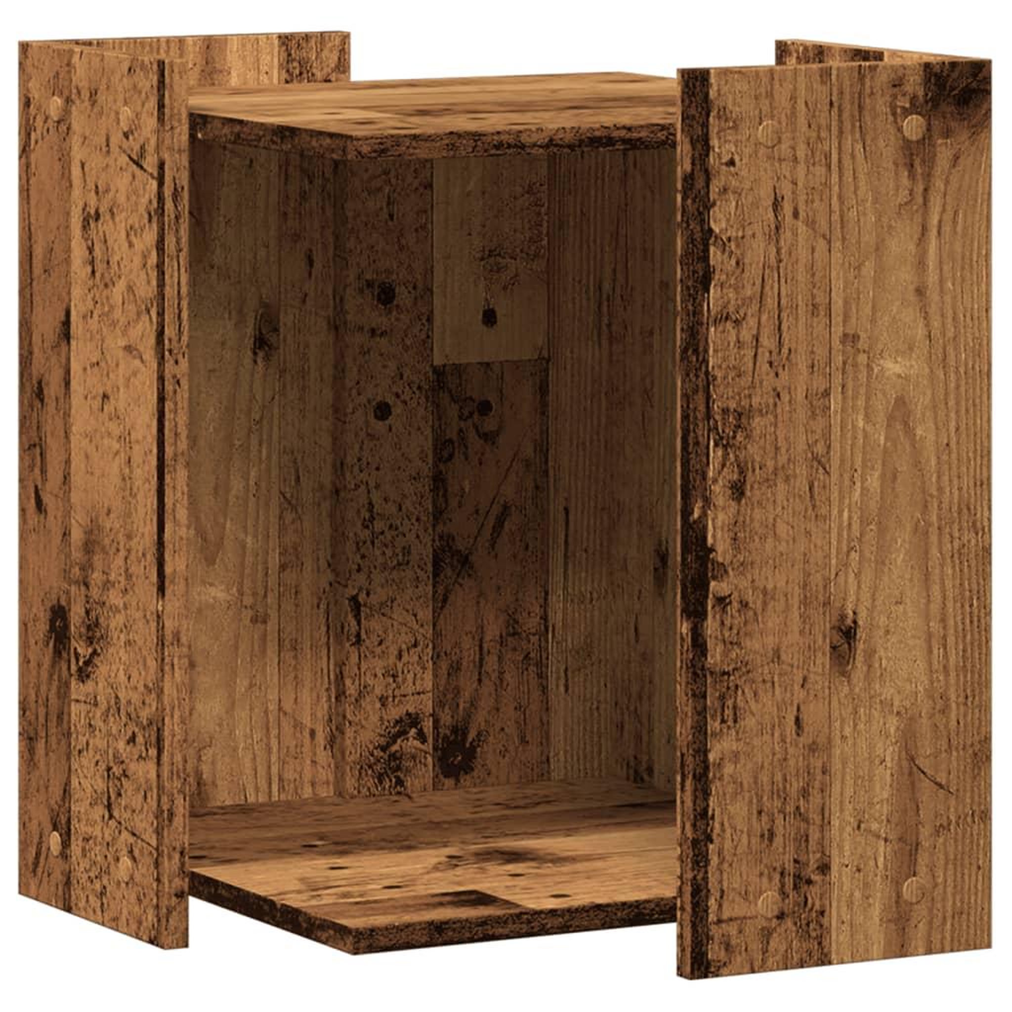 Voir la diapositive 2 : VIDAXL Meuble de bac a litiere pour chat vieux bois bois d'ingenierie