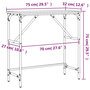 Voir la diapositive 6 : VIDAXL Table console noir 75x32x75 cm bois d'ingenierie