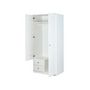Voir la diapositive 3 : Armoire 2 portes en pin massif  2 tiroirs L93cm MARIEKE