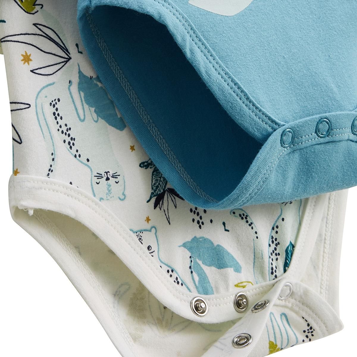 Petit Béguin Lot de 2 bodies bébé manches longues Oscar