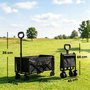 Voir la diapositive 3 : OUTSUNNY Chariot de transport pliable 60L porte arrière rabattable noir