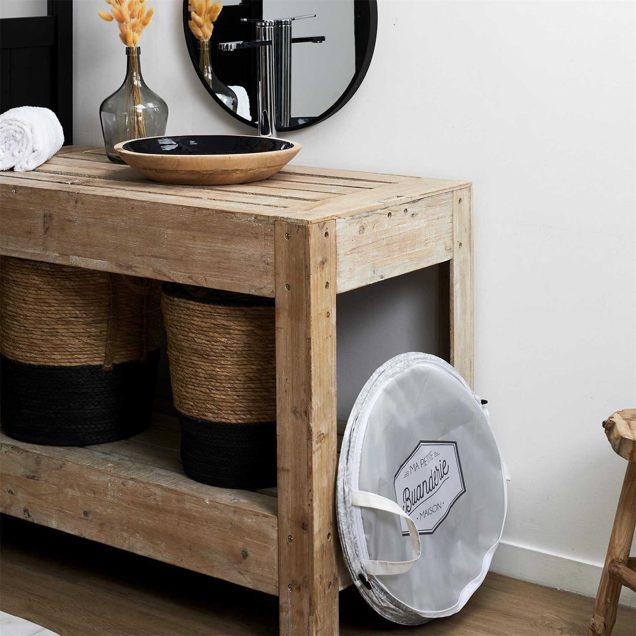 Voir la diapositive 5 : Je cherche une idee Panier à linge pop up - beige