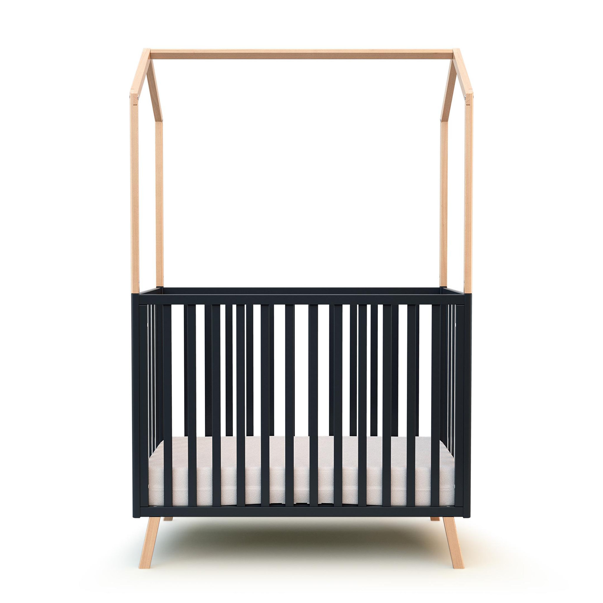 Voir la diapositive 1 : AT4 Lit cabane bébé évolutif CONFORT en bois