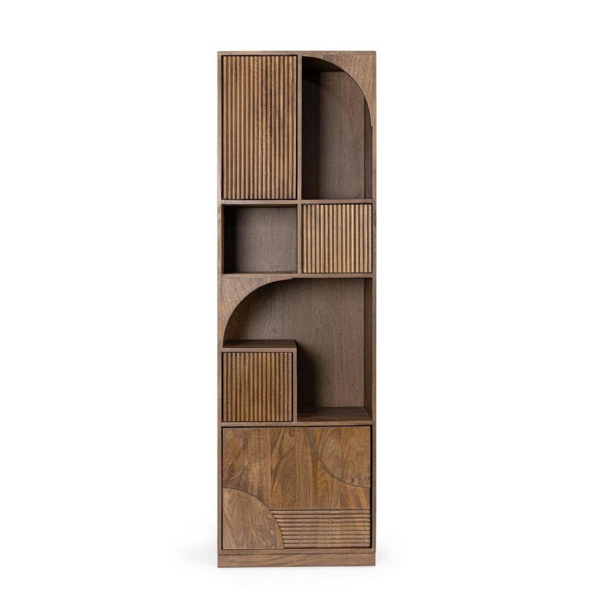 Voir la diapositive 5 : JLC KREATION Bibliothèque en manguier 180 cm 4 portes mira