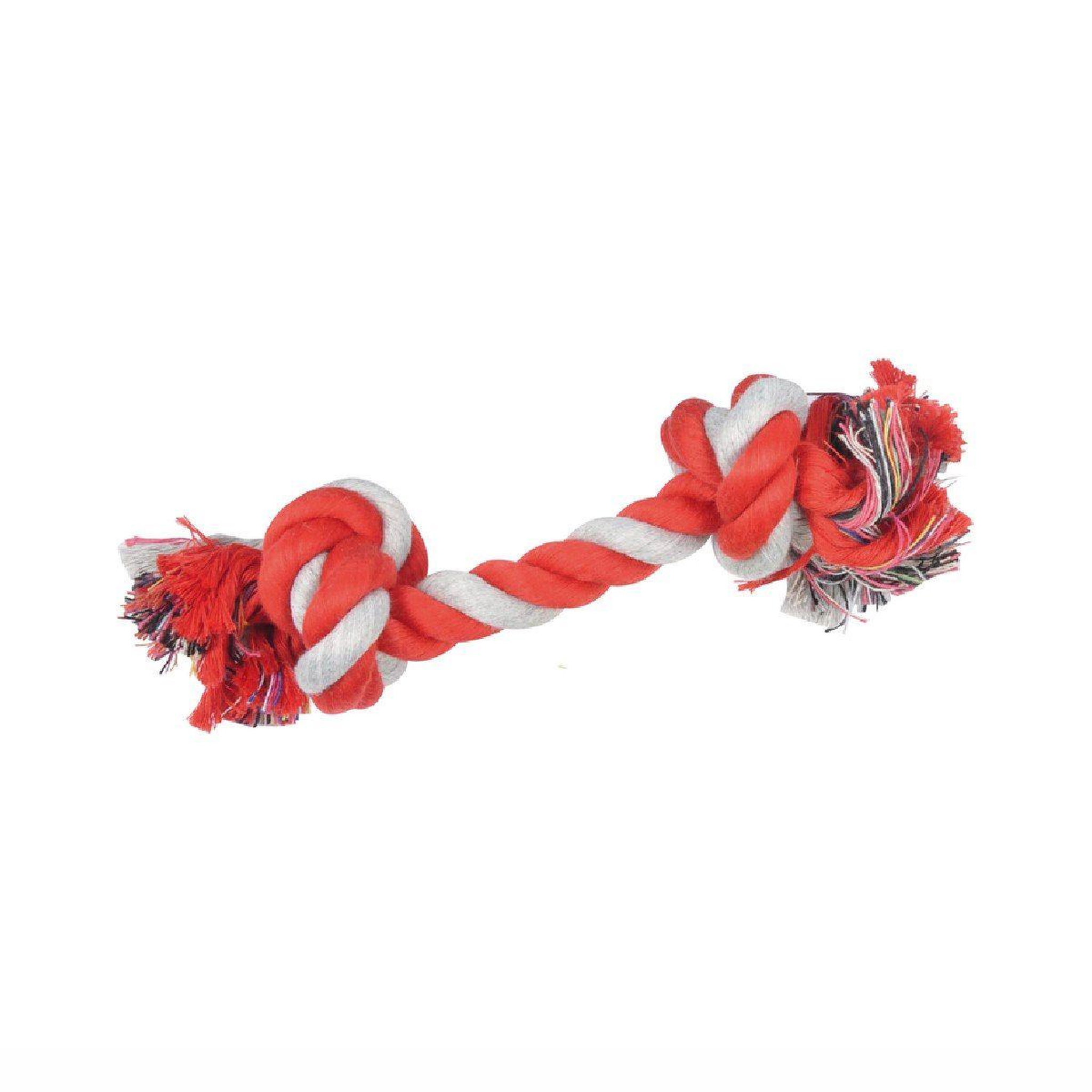 Voir la diapositive 3 : LOVE STORY Jouet pour chien  corde 2 nœuds  17cm multicolore