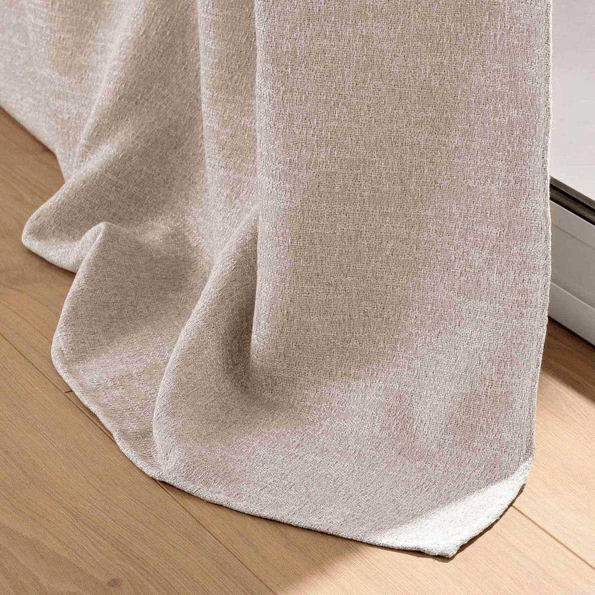Voir la diapositive 3 : Douceur d'Intérieur Rideau occultant jacquard  dusky  140x240cm lin