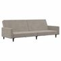 Voir la diapositive 2 : VIDAXL Canape-lit a 2 places gris clair velours