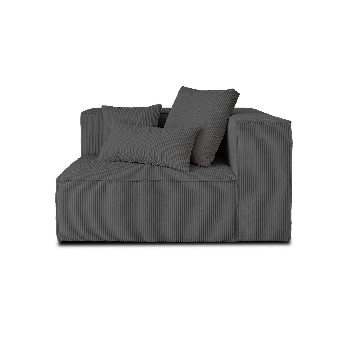 LISA DESIGN Colombine - module d'assise droit - en velours côtelé