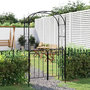 Voir la diapositive 1 : VIDAXL Arche de jardin avec portail noir 108x45x235 cm acier