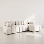 Voir la diapositive 1 : LISA DESIGN Ruby - canapé modulable d'angle droit 4 places en velours texturé
