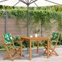 Voir la diapositive 3 : VIDAXL Chaises de jardin lot de 2 motif de feuilles acacia et tissu