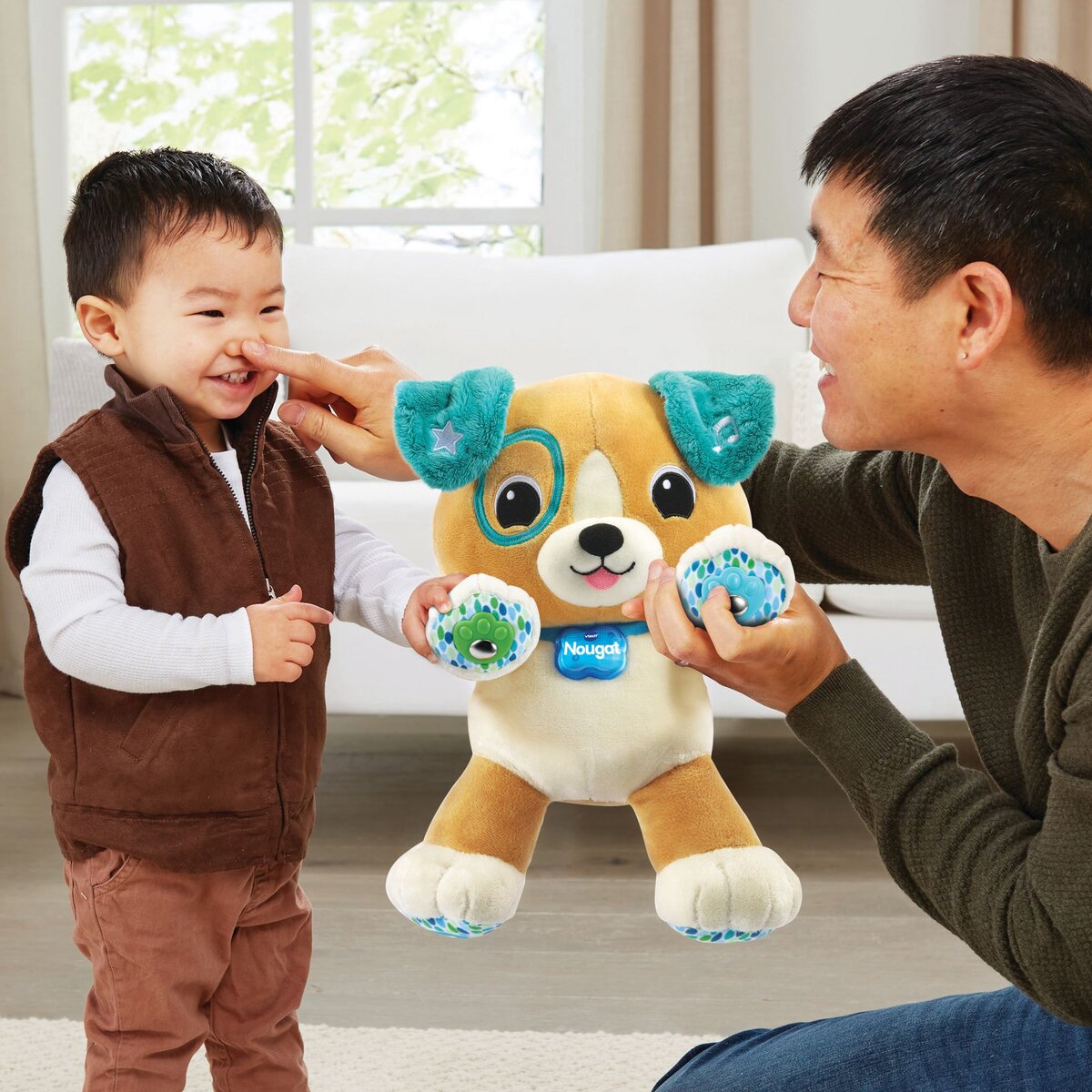 VTECH Peluche interactive Nougat mon ami pattes magiques