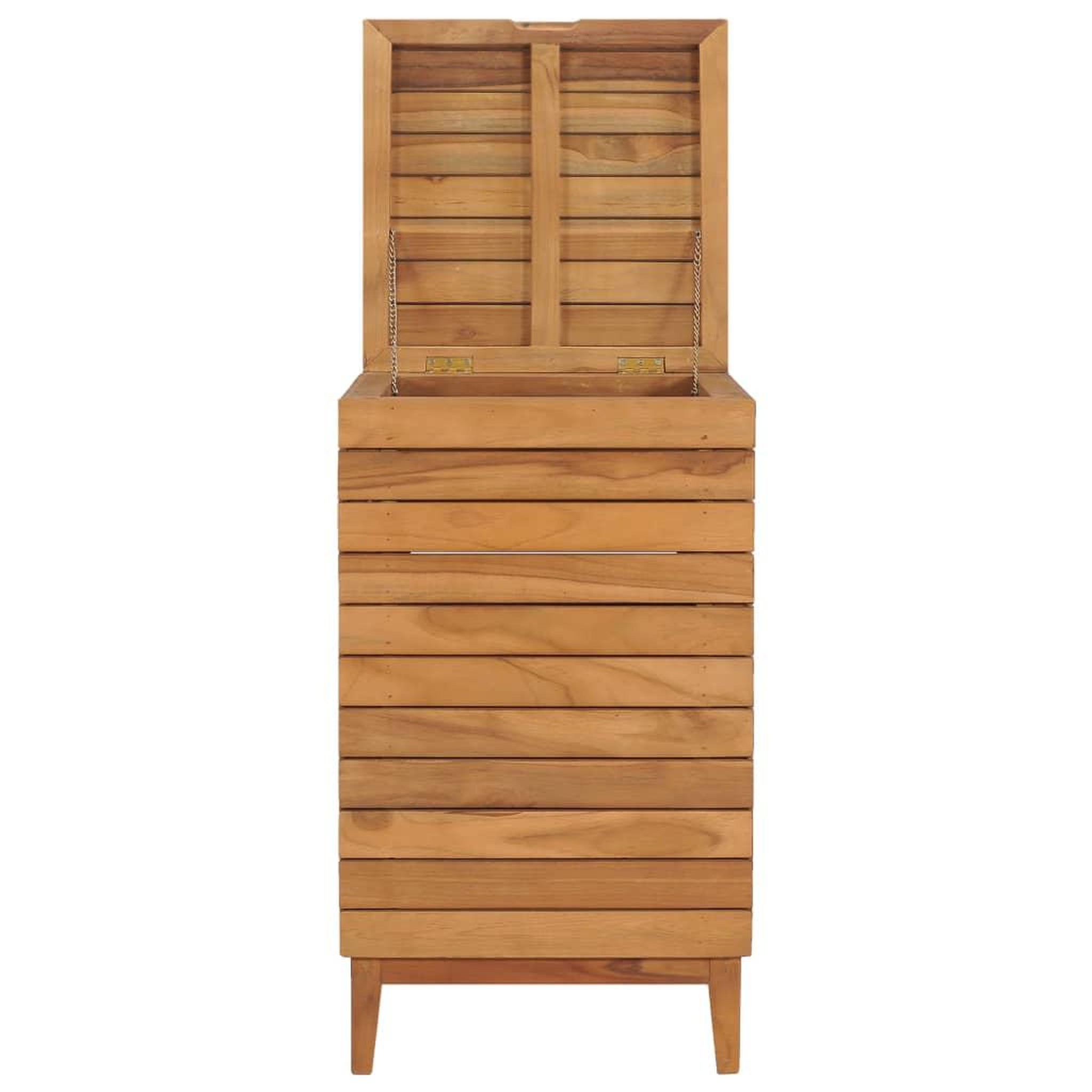 Voir la diapositive 4 : VIDAXL Panier a linge 40x40x70 cm bois de teck massif