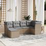 Voir la diapositive 1 : VIDAXL Salon de jardin avec coussins 6pcs melange beige resine tressee