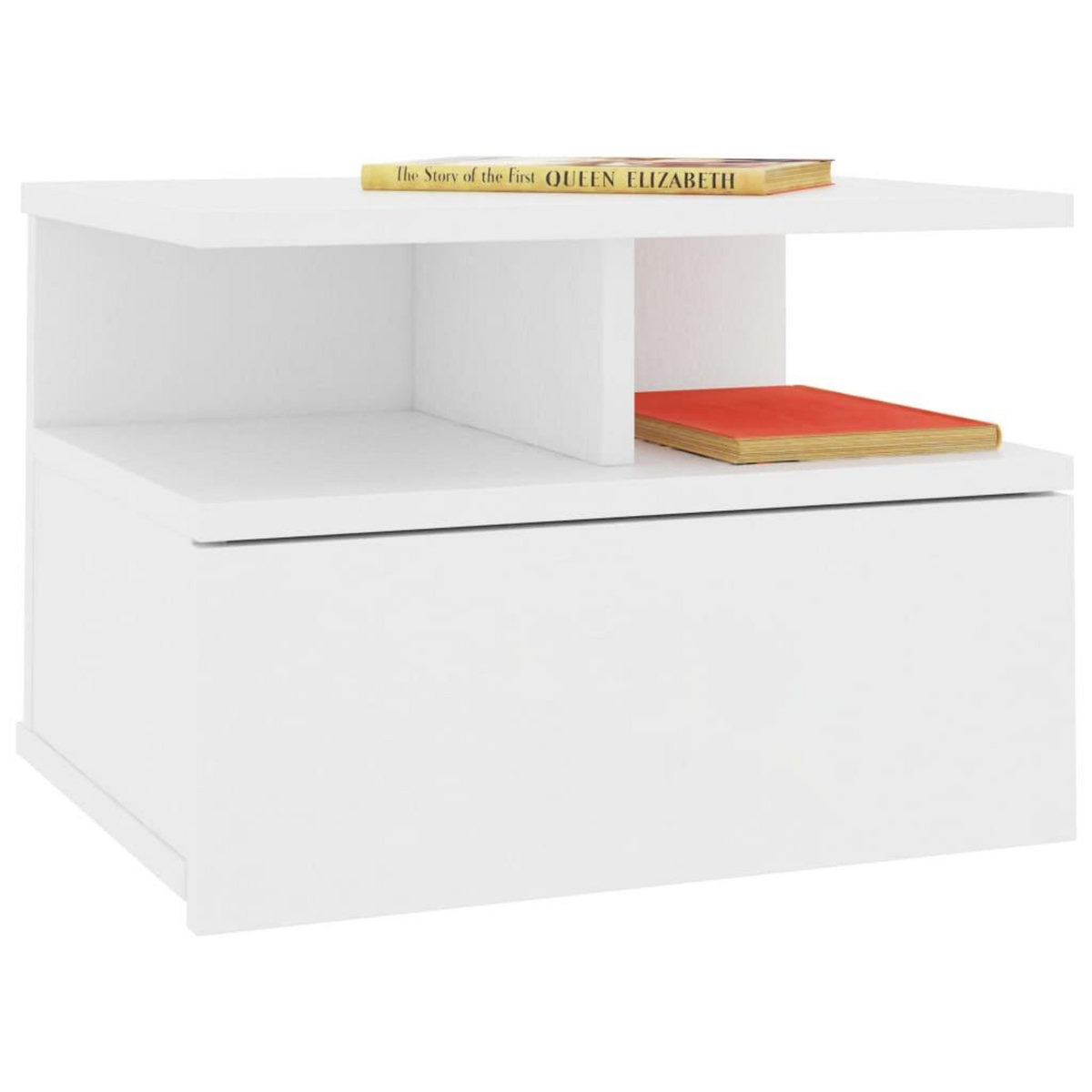 VIDAXL Table de chevet flottante Blanc 40x31x27 cm Bois d'ingenierie