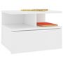 Voir la diapositive 3 : VIDAXL Table de chevet flottante Blanc 40x31x27 cm Bois d'ingenierie