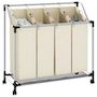 Voir la diapositive 4 : VIDAXL Trieuse a linge avec 4 sacs Creme Acier