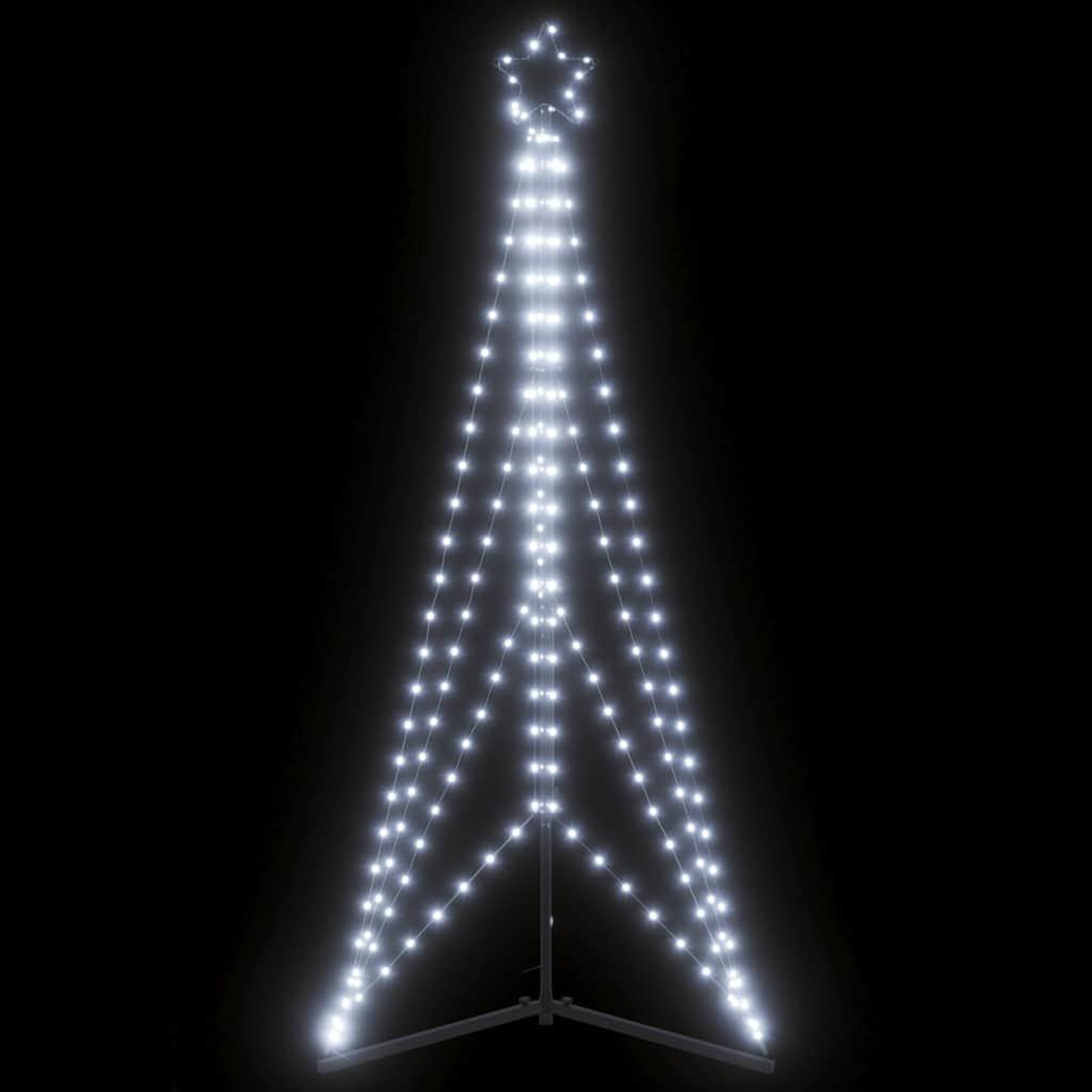 VIDAXL Sapin de Noël a LED 363 LED blanc froid 182 cm