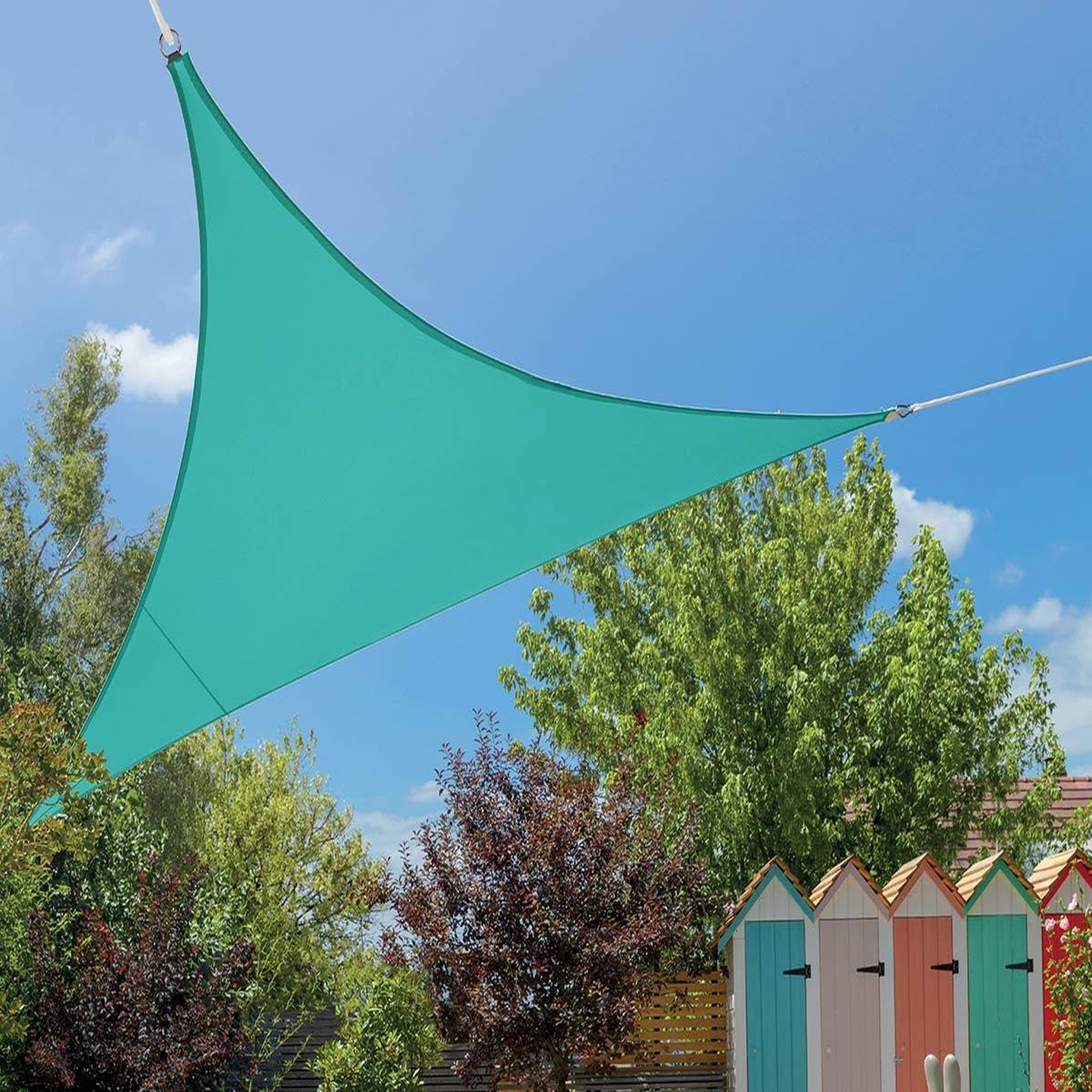 Jardiline Voile d'ombrage triangulaire Flex 3,60 x 3,60 x 3,60 m - Lagon - Jardiline