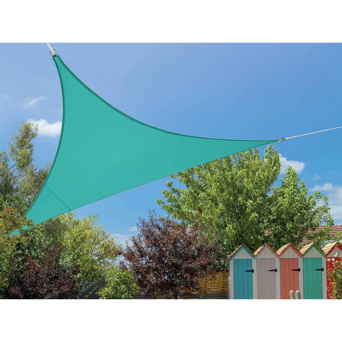 Jardiline Voile d'ombrage triangulaire Flex 3,60 x 3,60 x 3,60 m - Lagon - Jardiline
