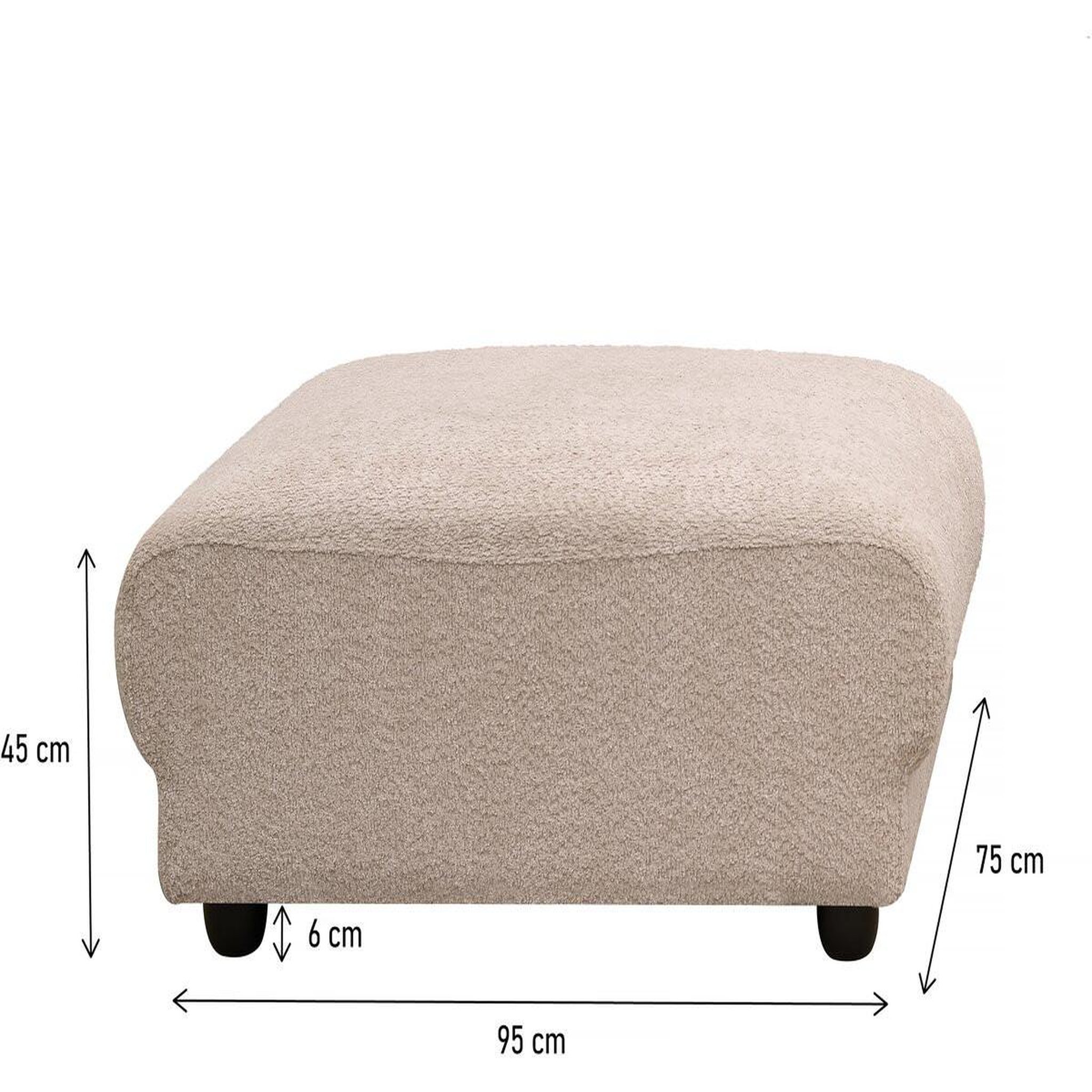 Voir la diapositive 3 : Habitat et Jardin Ottoman pour canapé modulable  Saint Germain  - Beige