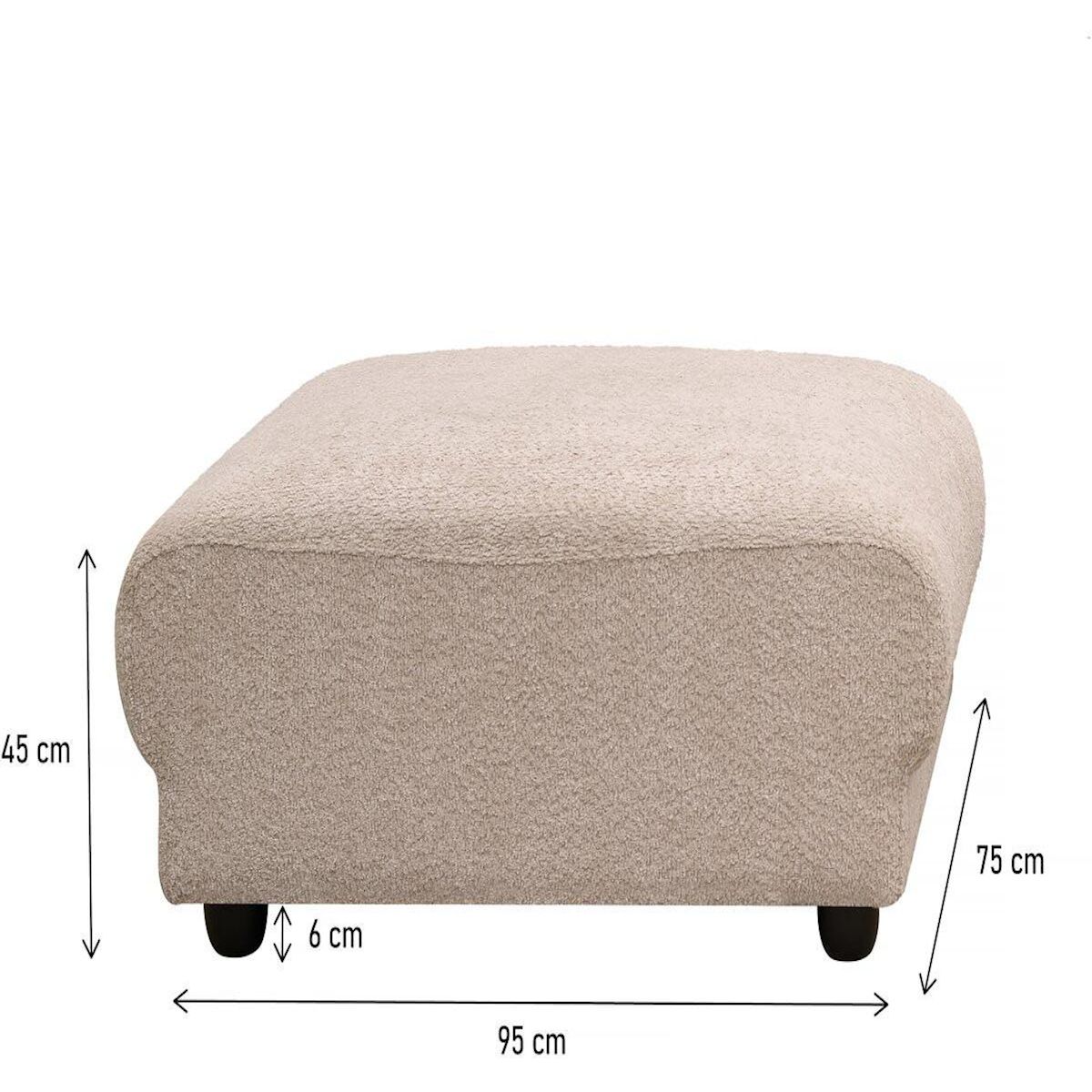 Habitat et Jardin Ottoman pour canapé modulable  Saint Germain  - Beige
