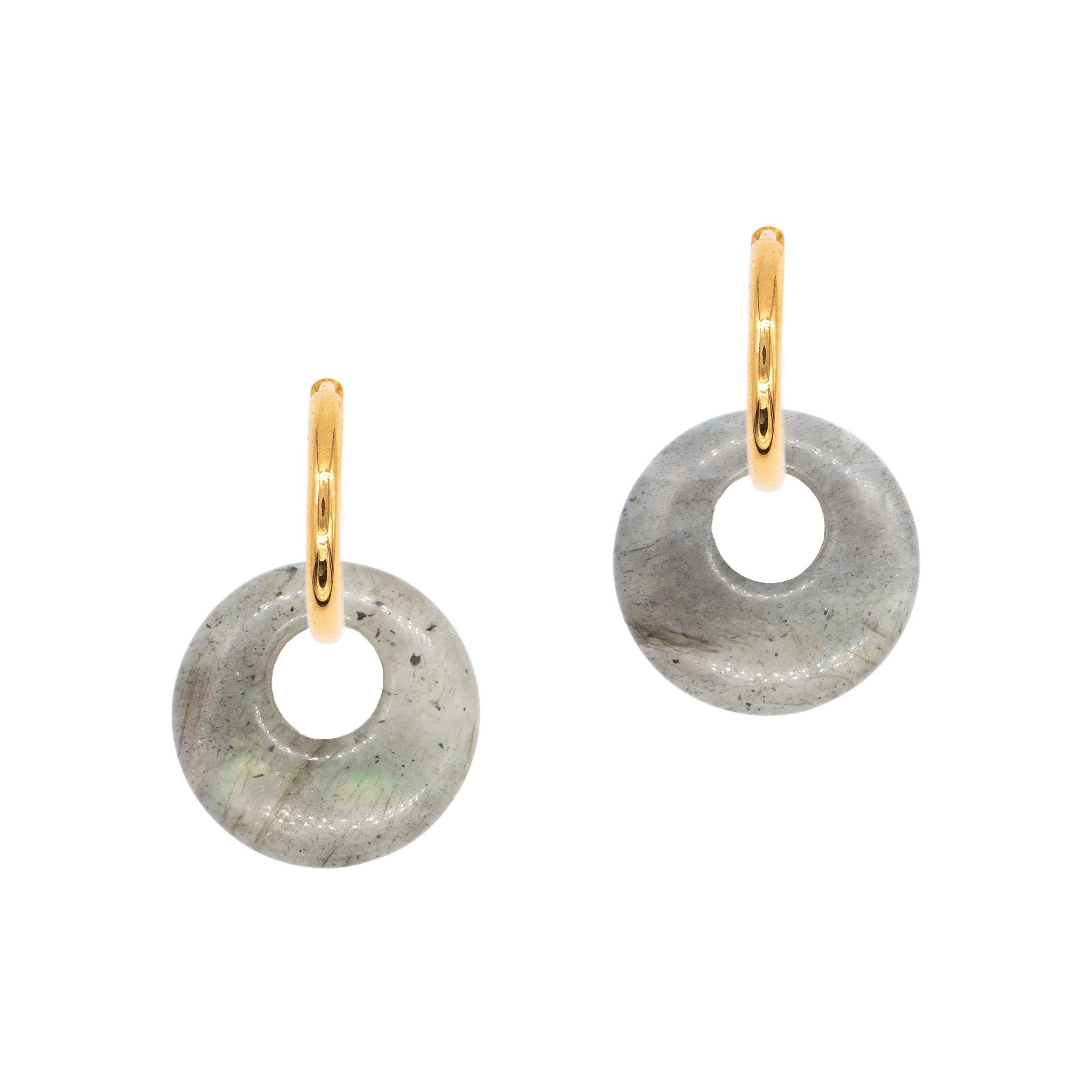 Voir la diapositive 1 : SLOYA Boucles d'oreilles Blima en pierres Labradorite