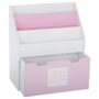 Voir la diapositive 2 : Atmosphera Kids Bibliothèque avec bac de rangement sur roulettes - 62 x 70 cm - Rose