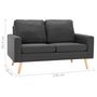 Voir la diapositive 6 : VIDAXL Ensemble de canapes 2 pcs Tissu Gris fonce