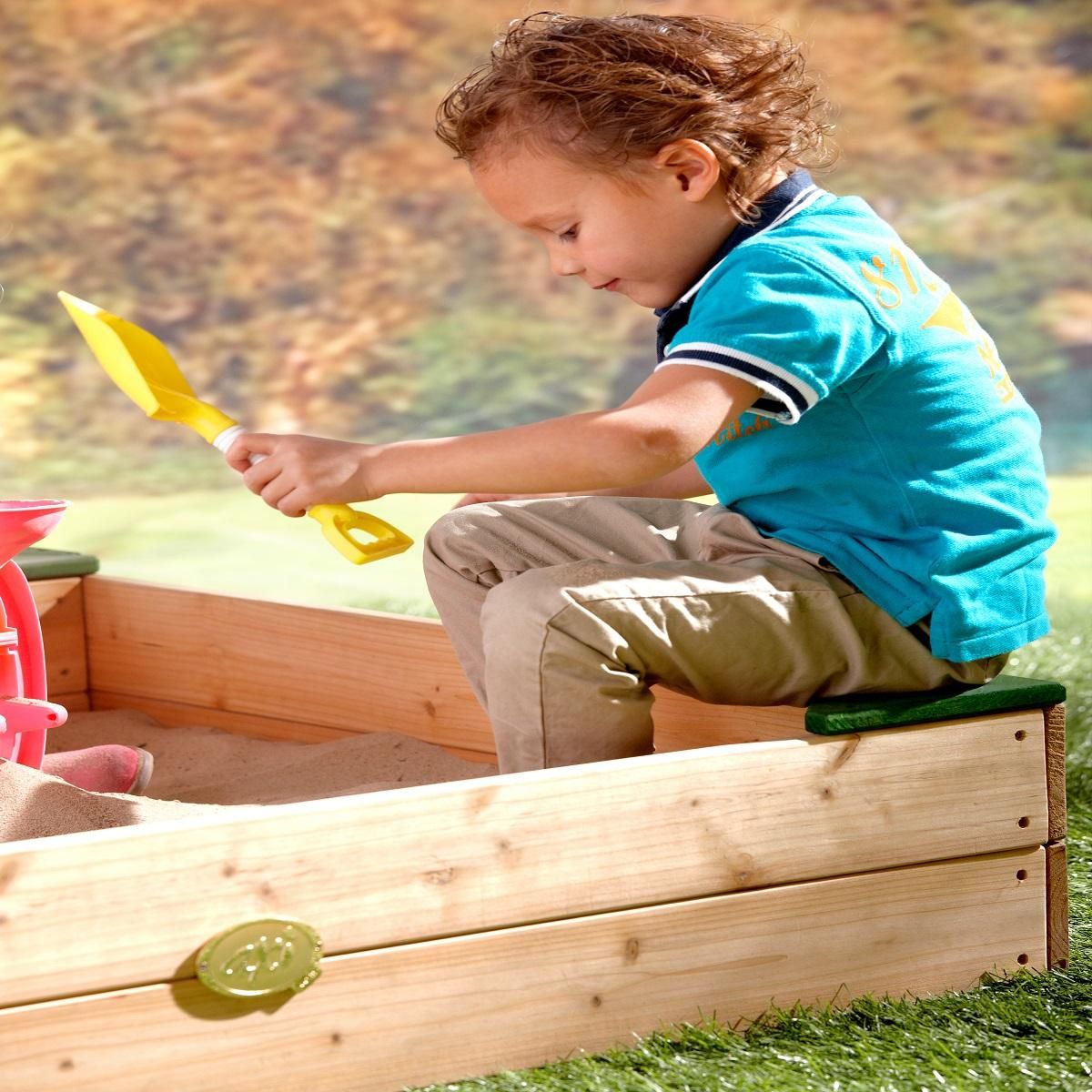 PRAGMA Bac à sable extérieur avec rangements - AMY